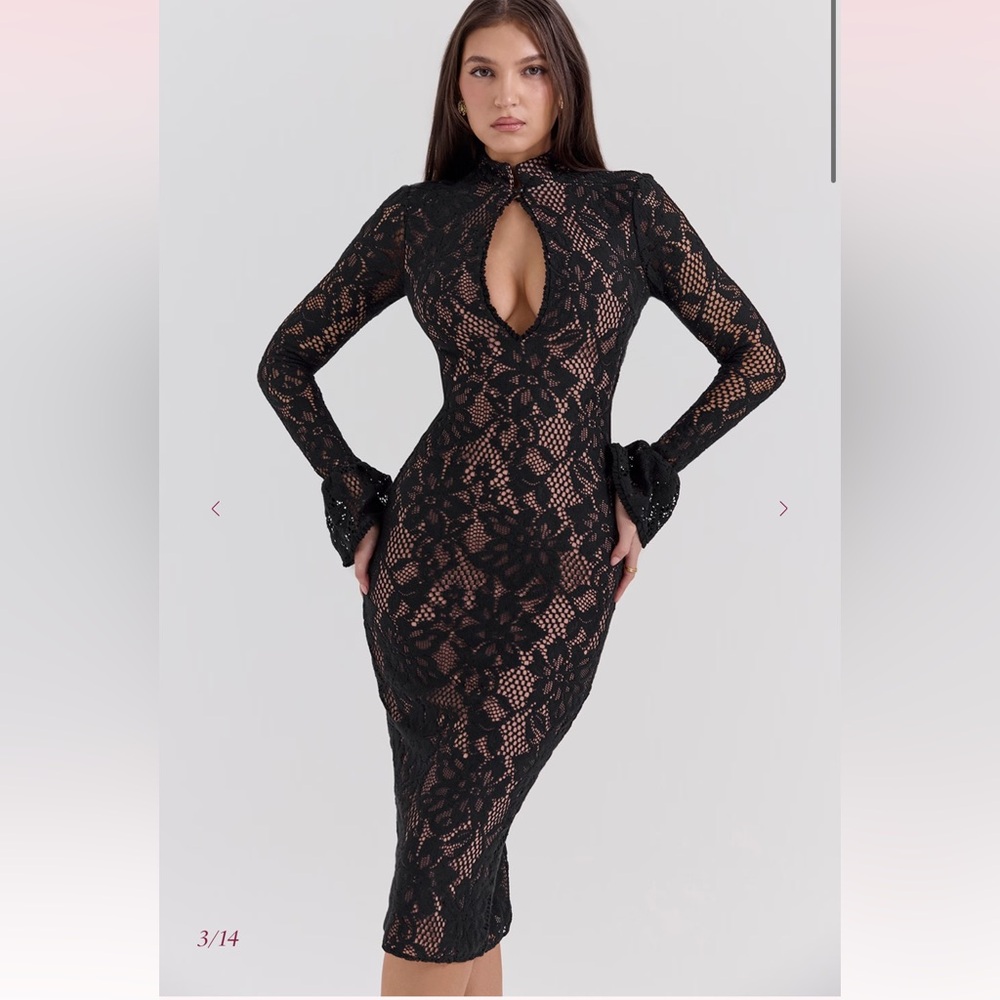 House of CB Black Lace Dress